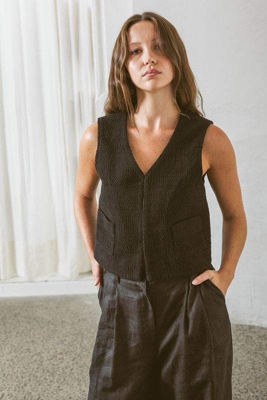 Cotton Tweed Vest
